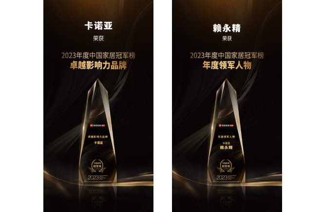 卡諾亞喜獲“卓越影響力品牌”、“年度領(lǐng)軍人物”重磅榮譽(yù)
